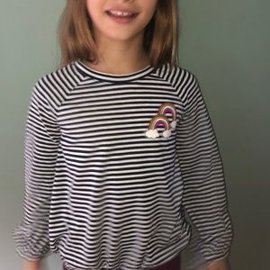 Old Navy Striped Top with cute rainbows